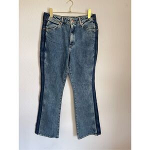 WRANGLER Westward 626 Two Tone High Rise Bootcut Cowgirl Boho Jeans Size 30 NEW